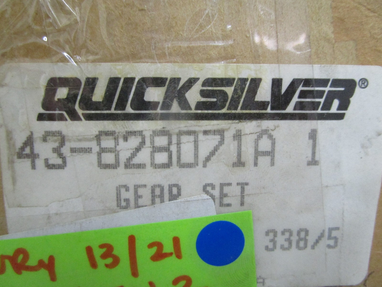 *NEW OEM* 0820 Mercury Quicksilver 13/21 Alpha 1 Gen 2 Gear Set 43-828071A1
