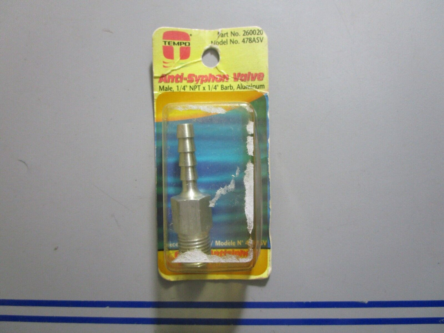 *NEW* 0810 Tempo Anti-Syphon Valve 1/4" 260020