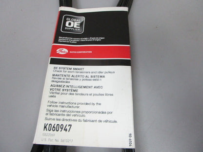 NEW K060947 Gates Micro-V Green Stripe 13/16" x 95 ¼" Serpentine Belt 0720