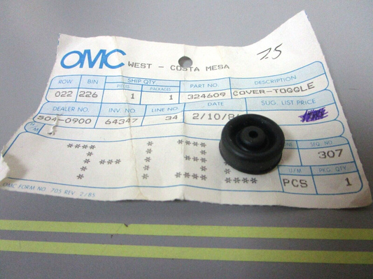 *NEW OEM* 0750 OMC Johnson Evinrude TOGGLE COVER 324609 0324609