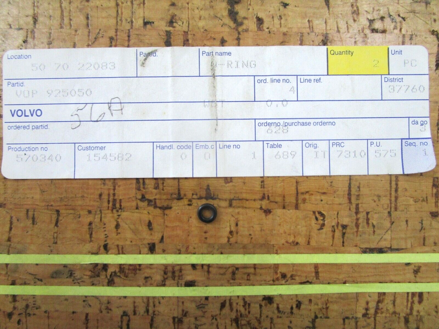 *NEW OEM* 0750 Volvo Penta O-RING 925050