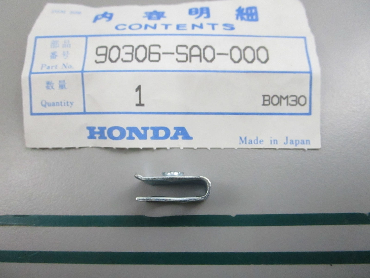 NEW OEM 90306-SA0-000 Honda Nut Clip 0810