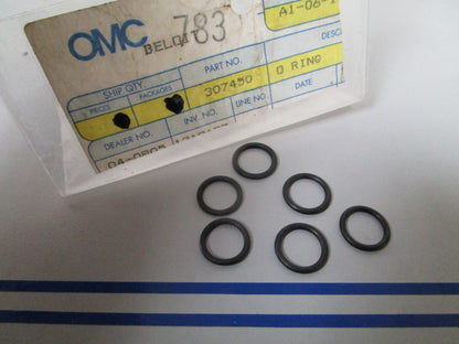 NEW OEM (LOT OF 6) 307450 0307450 OMC Johnson Evinrude O-Ring 0810
