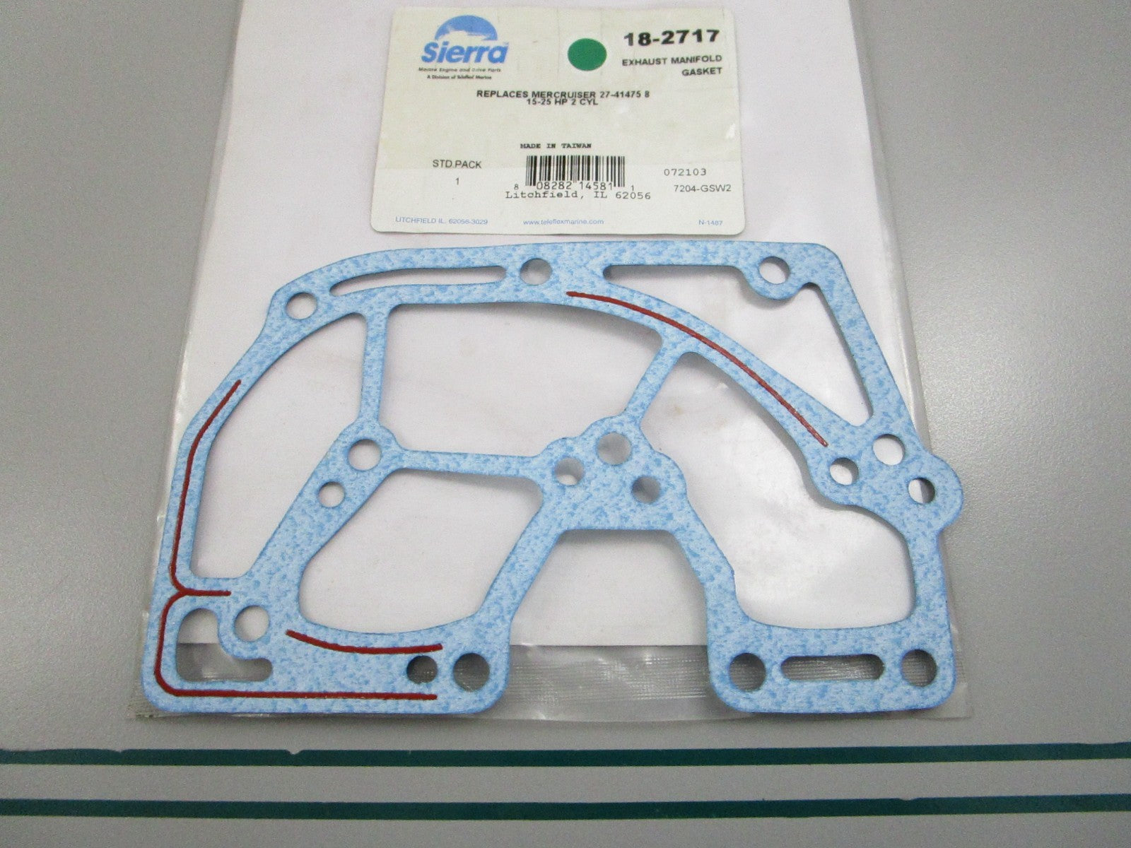 NEW 18-2717 Replaces: Mercruiser 27-474758 Sierra Exhaust Manifold Gasket 0810