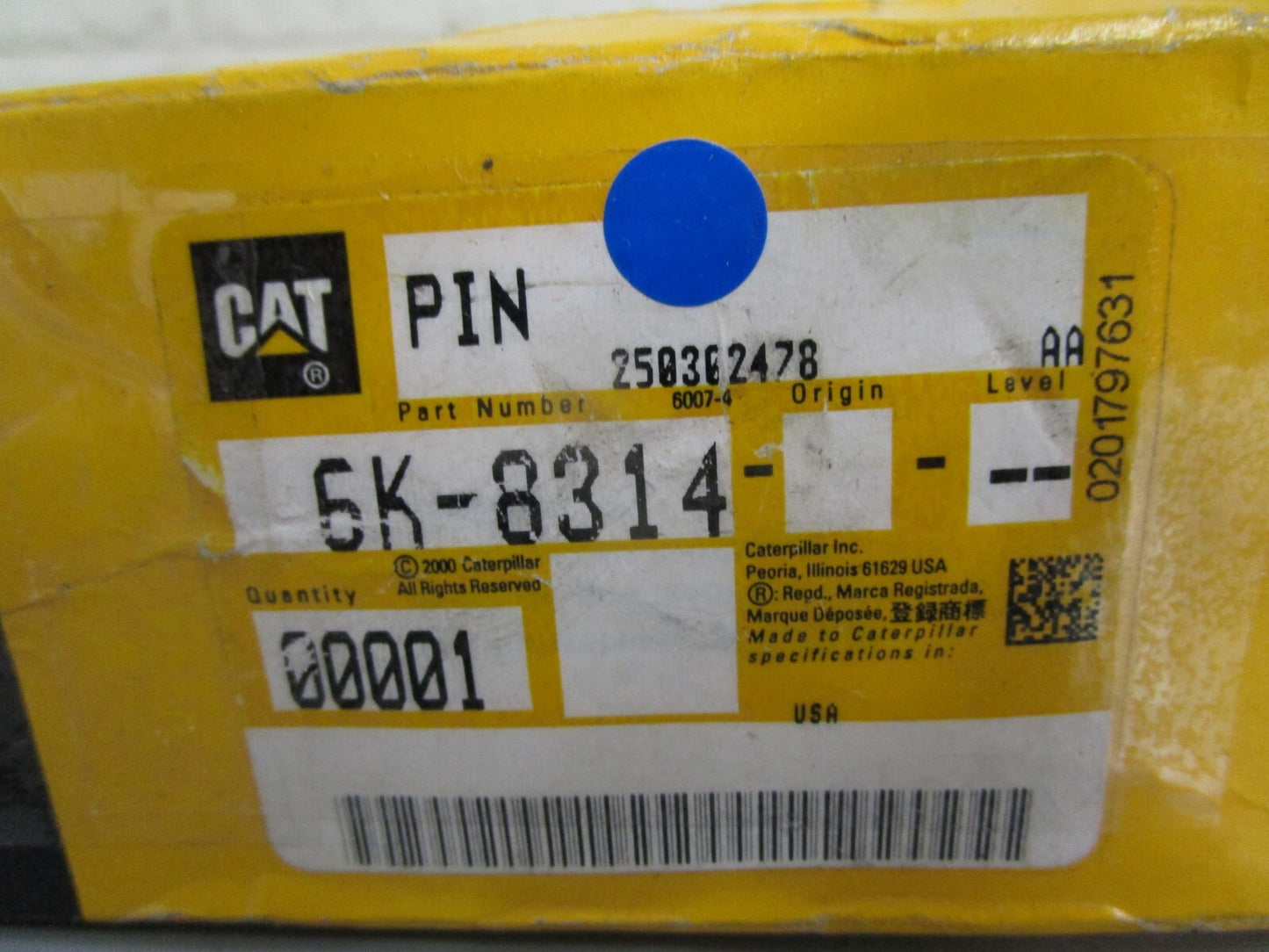 *NEW OEM* 0820 CAT Pin 6K-8314