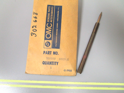*NEW OEM* 0750 OMC NEEDLE VALVE 302668 0302668