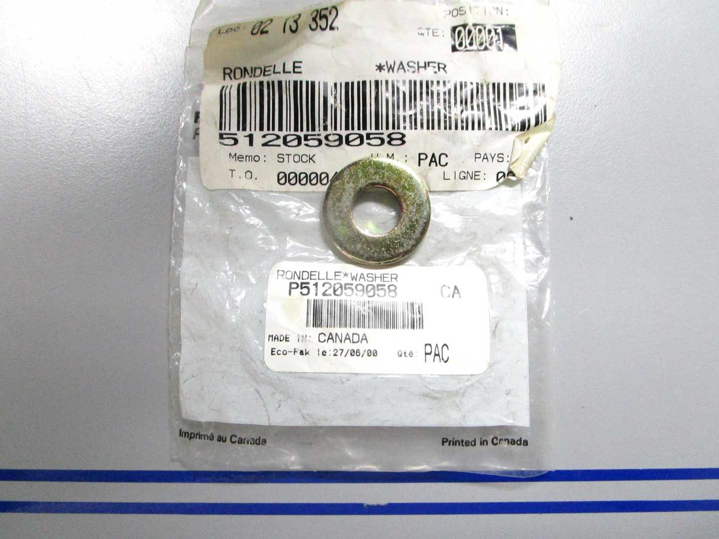 *NEW* 0810 Ski Doo BRP Washer 512059058