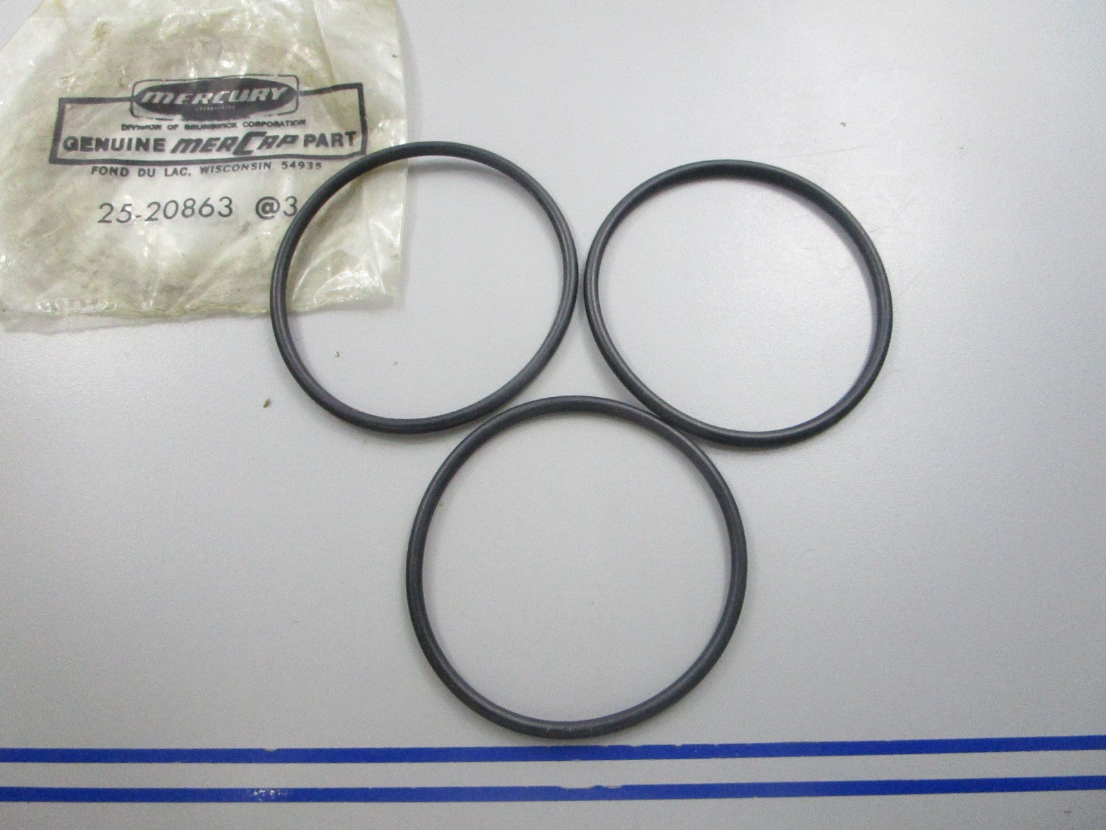 NEW OEM (LOT OF 3) 25-20863 Mercury Quicksilver O-Ring 0810