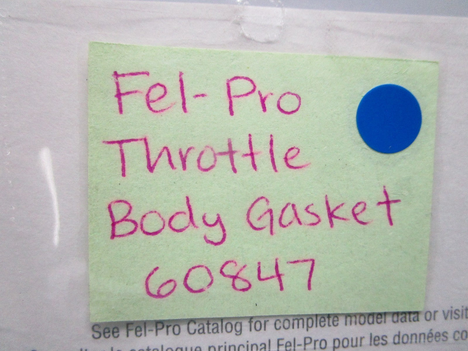 *NEW* 0810 Fel-Pro Throttle Body Gasket 60847 Replaces: E5TZ-9E936-B