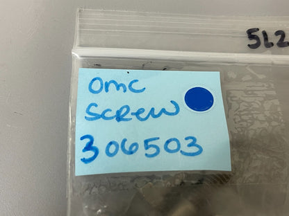 *NEW OEM* (LOT OF 2) 0810 OMC Johnson Evinrude Screw 306503 0306503