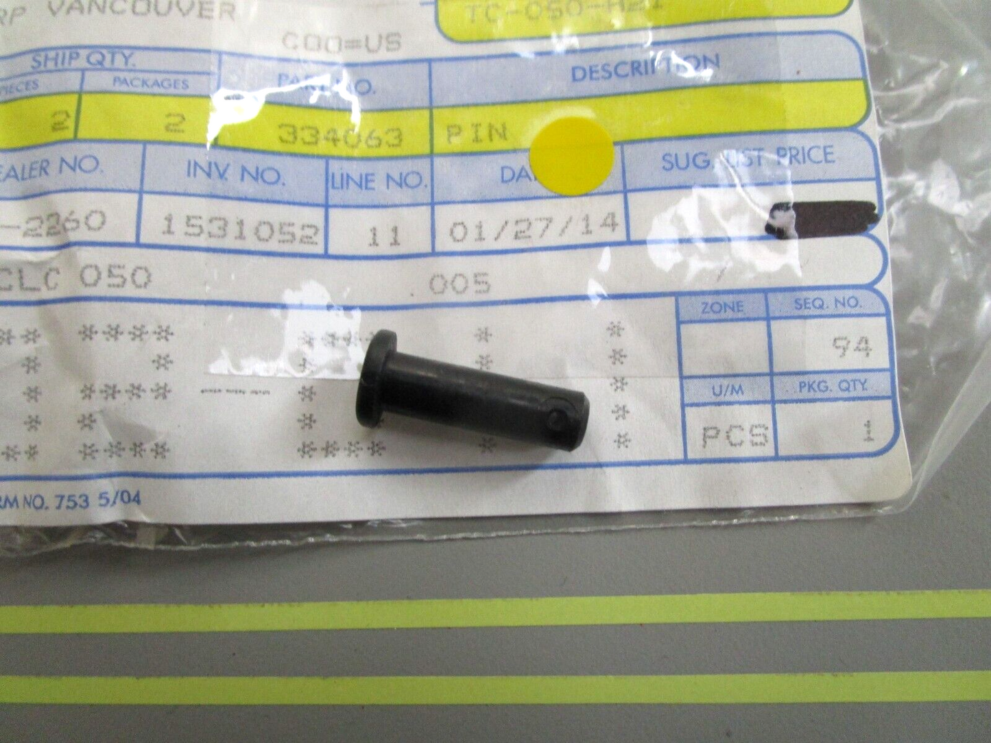 *NEW OEM* 0810 OMC Johnson Evinrude Pin 334063 0334063