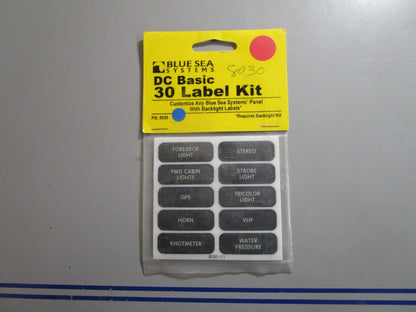 *NEW* 0810 Blue Sea Systems DC Basic 30 Label Kit 8030