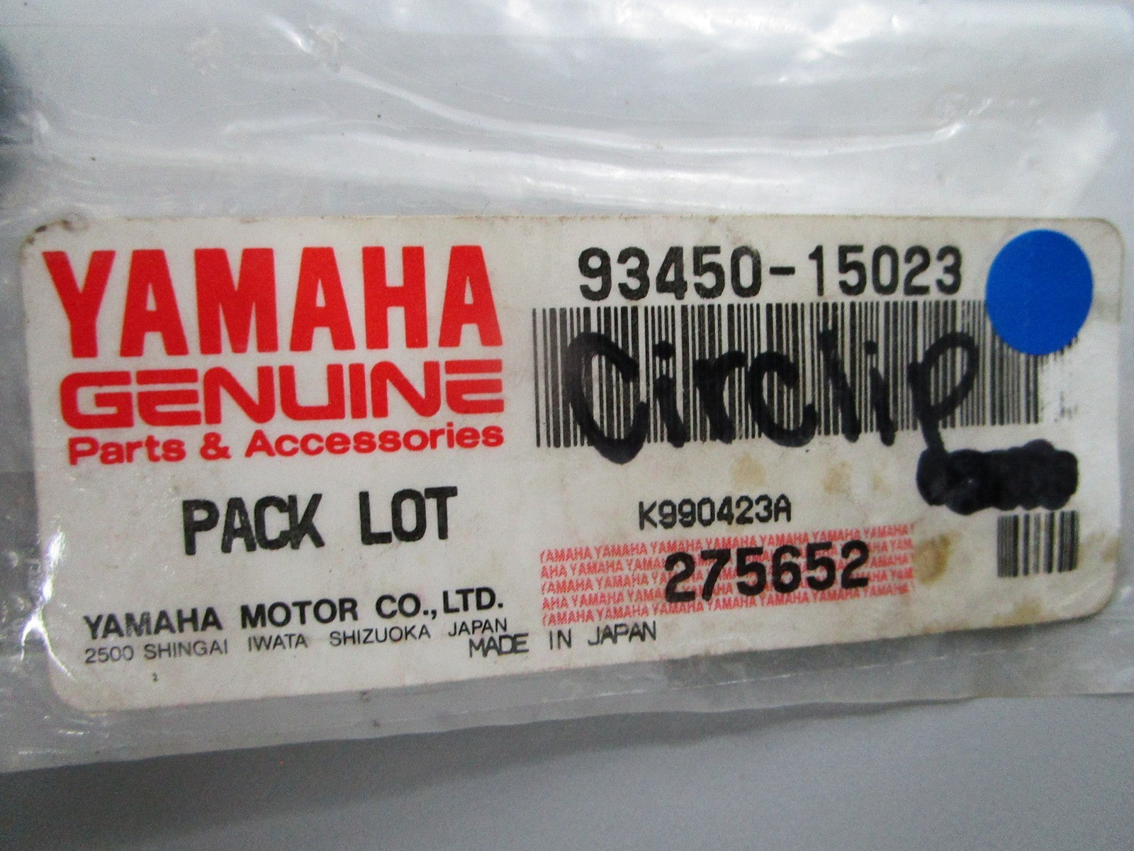 NEW OEM (LOT OF 3) 93450-15023 Yamaha Circlip 0810
