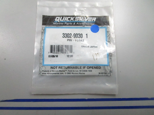 *NEW OEM* 0810 Mercury Quicksilver Float Pin 3302-9030 1