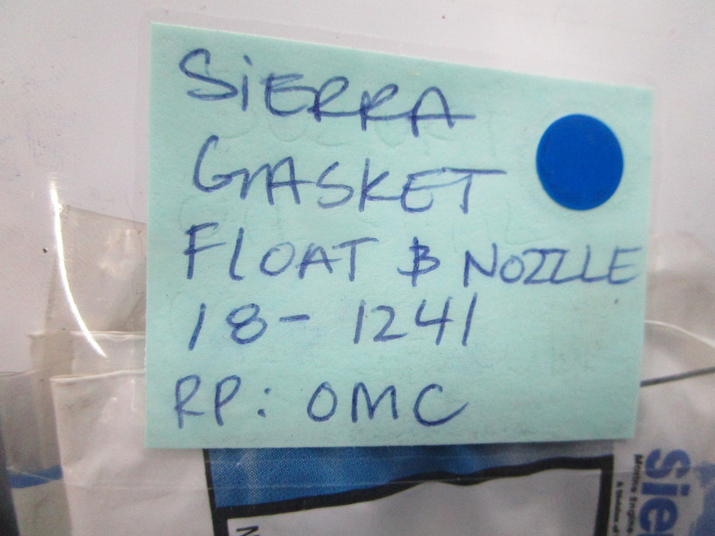 NEW Sierra 18-1241 Gasket Float & Nozzle Replaces: OMC 0810