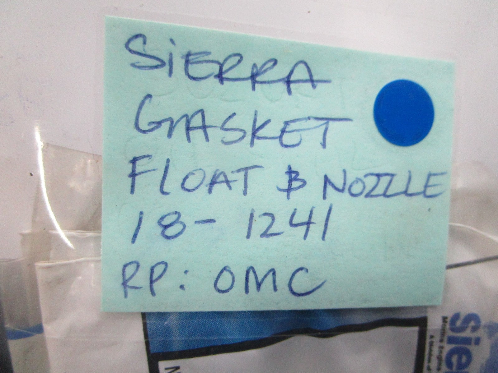 NEW Sierra 18-1241 Gasket Float & Nozzle Replaces: OMC 0810