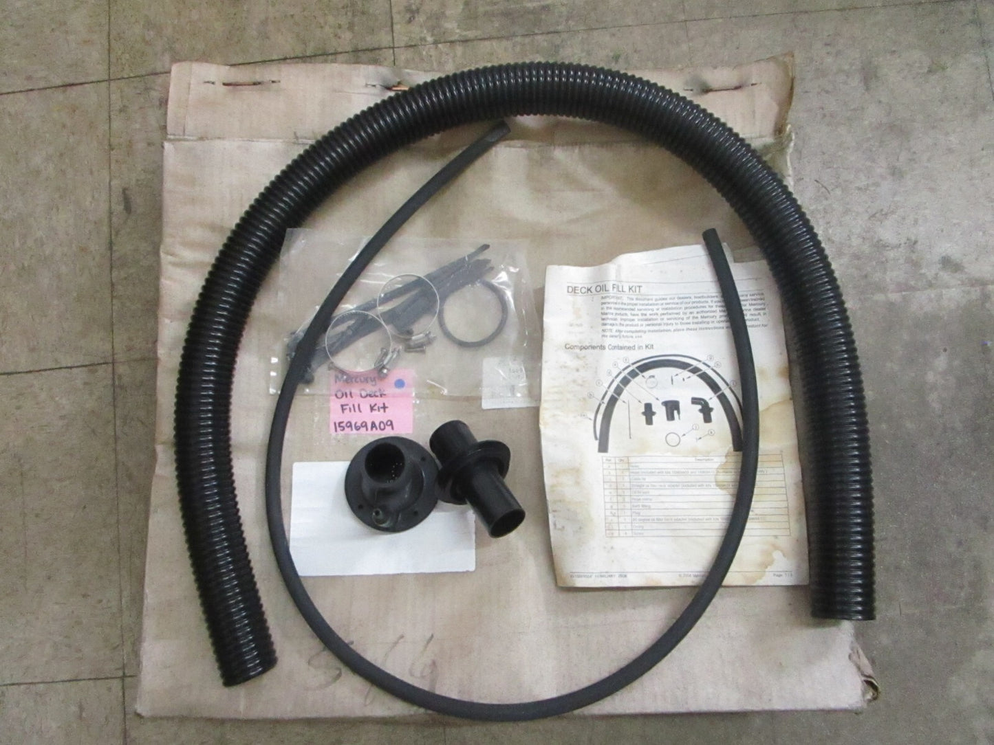 *NEW OEM* 0820 Mercury Quicksilver Oil Deck Fill Kit 15969A09