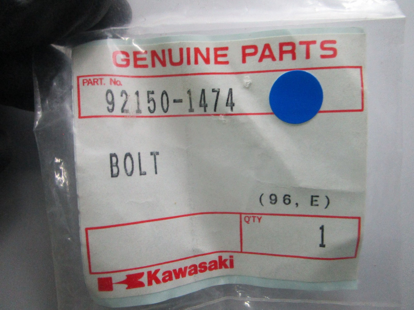 NEW OEM Kawasaki 92150-1474Bolt 0810