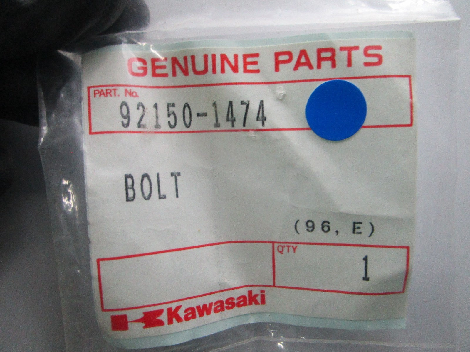 NEW OEM Kawasaki 92150-1474Bolt 0810