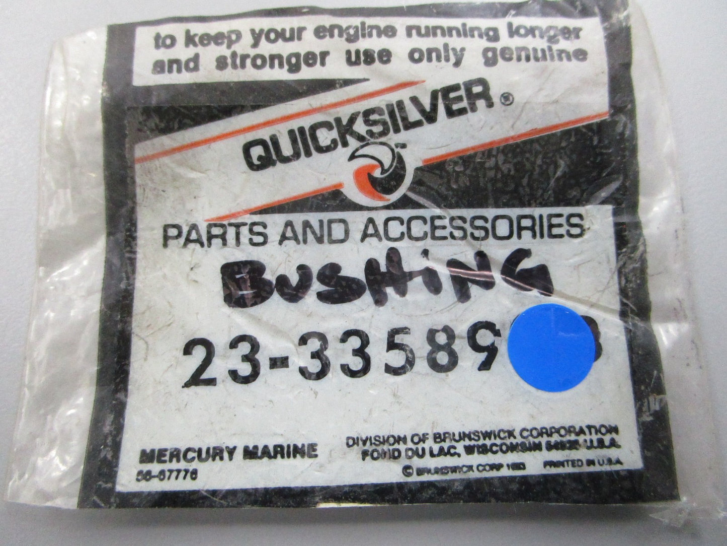 NEW OEM (LOT OF 3) 23-33589 Mercury Quicksilver Bushing 0810