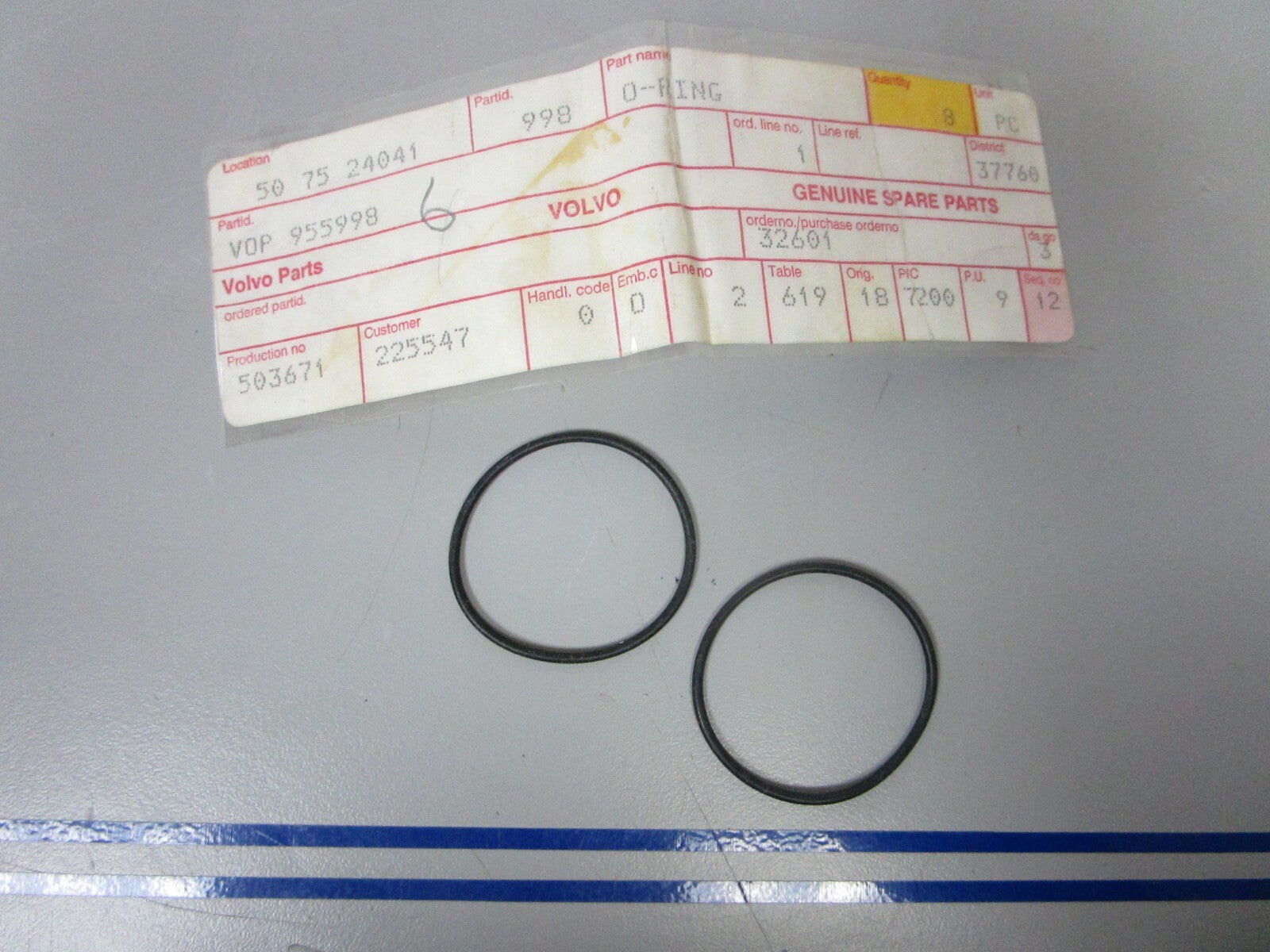 *NEW OEM* (LOT OF 2) 0810 Volvo Penta O-Ring 955998