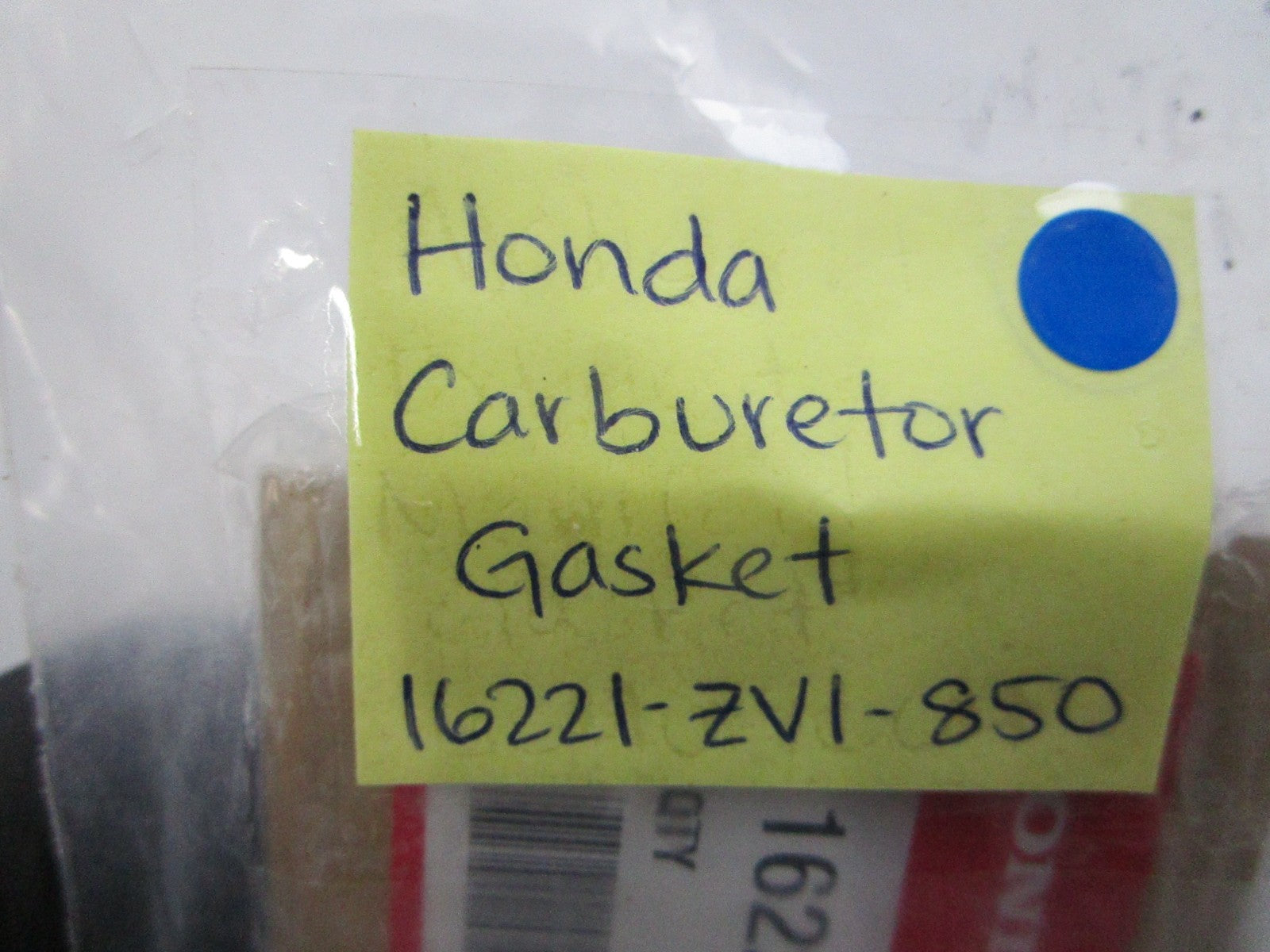 *NEW OEM* 0810 Honda Carburetor Gasket 16221-ZV1-850