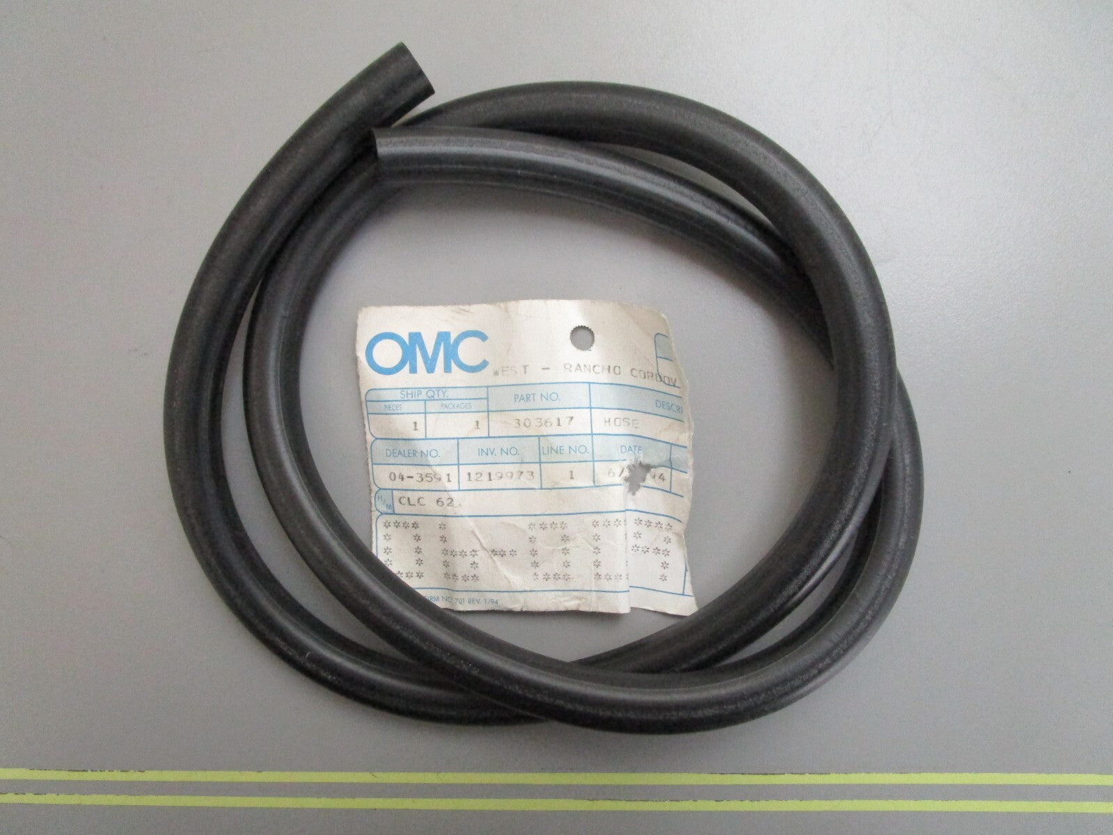 *NEW OEM* 0820 OMC Johnson Evinrude Hose 303617 0303617