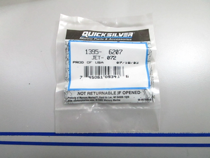*NEW OEM* 0810 Mercury Quicksilver .072 Outboard Jet 1395-6207