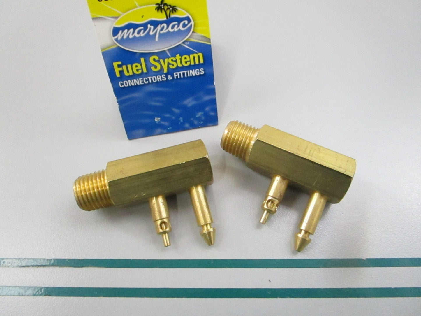 NEW (LOT OF 2) 7-0910 Marpac 1/4 NPT Brass Male Fitting 0810