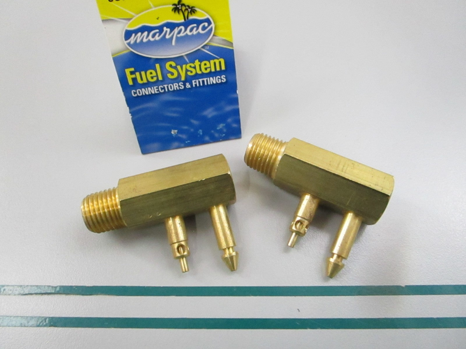 NEW (LOT OF 2) 7-0910 Marpac 1/4 NPT Brass Male Fitting 0810