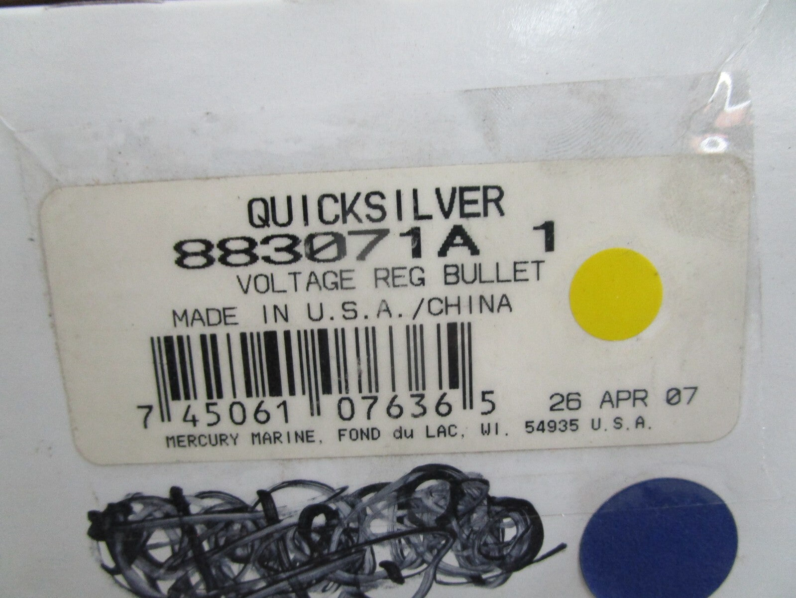 *NEW OEM* 0820 Mercury Quicksilver Voltage Regulator 883071A1