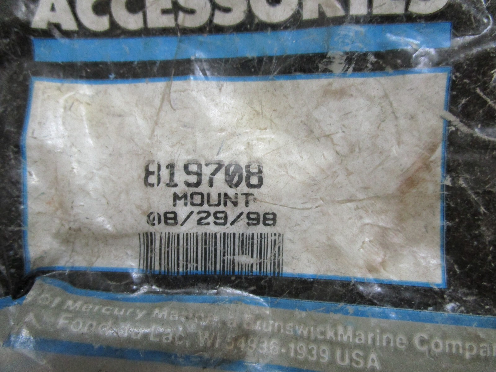 *NEW OEM* 0810 Mercury Quicksilver Shock Mount 819708