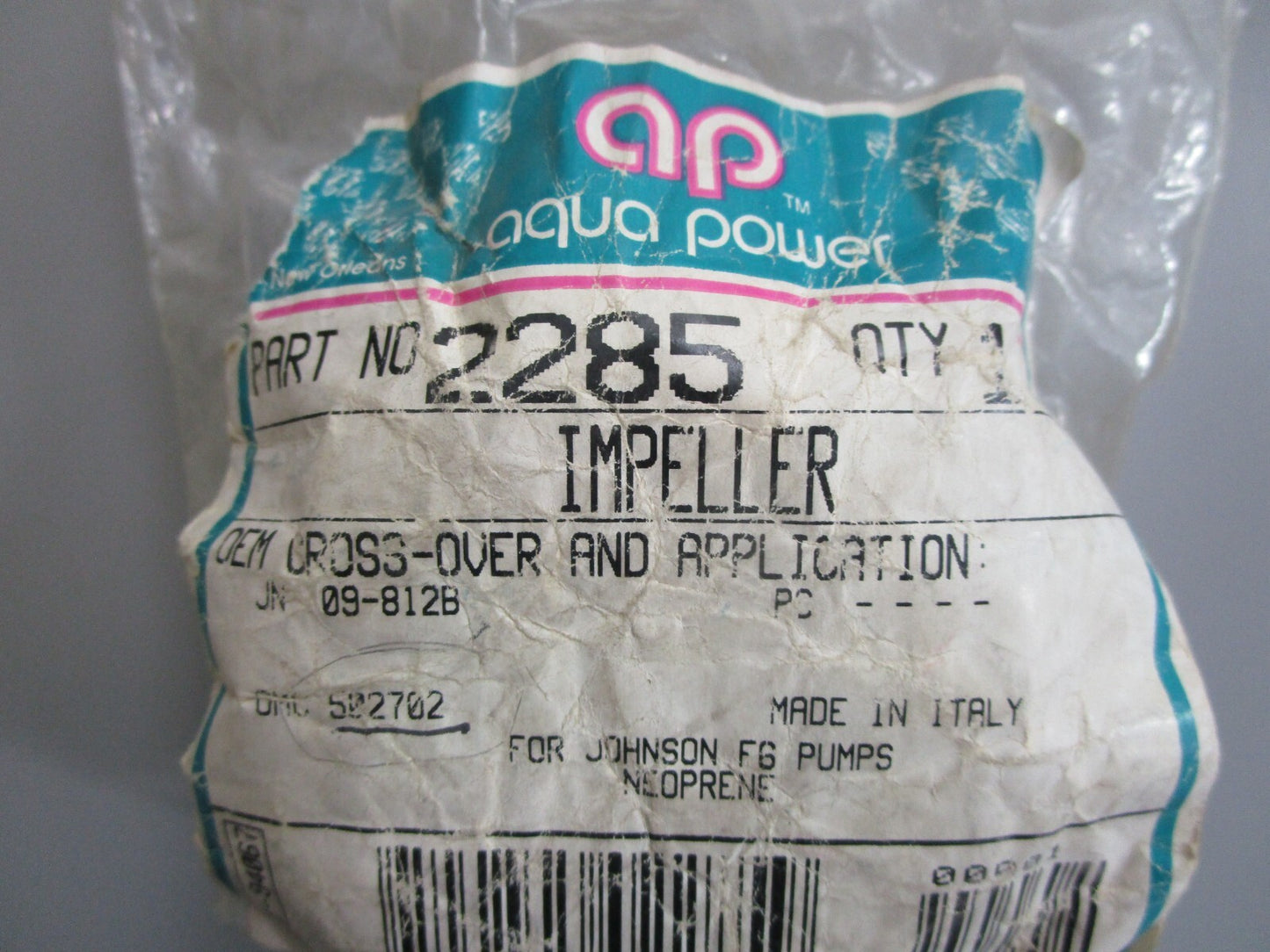 *NEW* 0820 Aqua Power Impeller 2285 Replaces: 502702