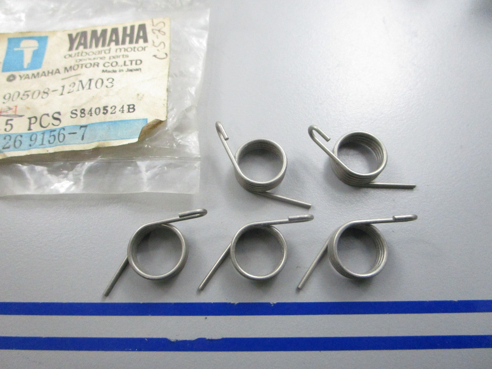 *NEW OEM* (LOT OF 5) 0810 Yamaha Torsion Spring 90508-12M03
