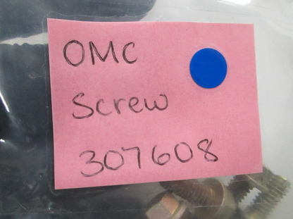 *NEW OEM* (LOT OF 2) 0810 OMC Johnson Evinrude Screw 307608 0307608