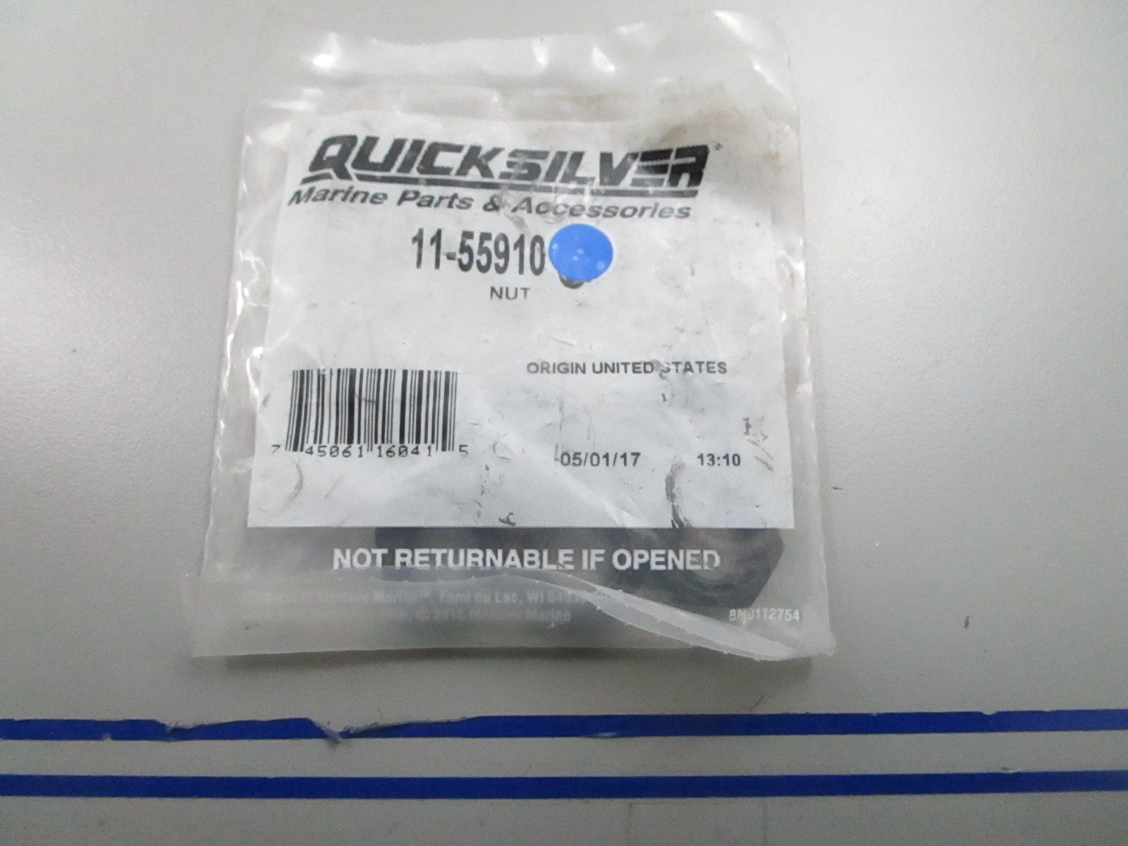 *NEW OEM* (LOT OF 5) 0810 Mercury Quicksilver Nut 11-55910
