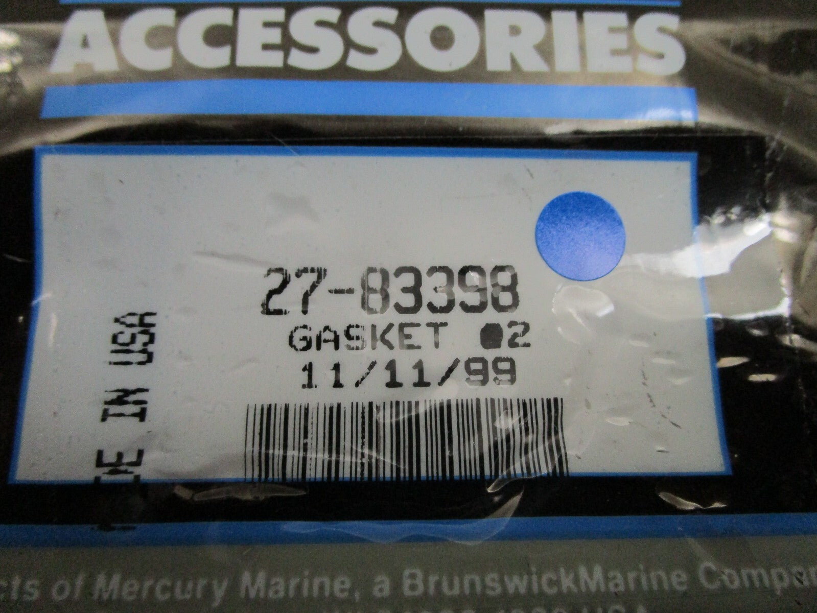 *NEW OEM* 0810 Mercury Quicksilver Gasket 27-83398