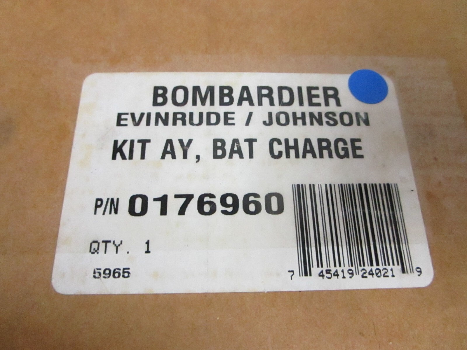 *NEW OEM* 0720 OMC Johnson Evinrude Bat Charge Kit 176960 0176960