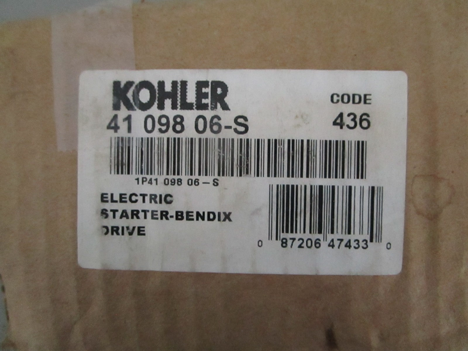 NEW OEM 41 098 06-S 4109806-S Kohler Starter 0820