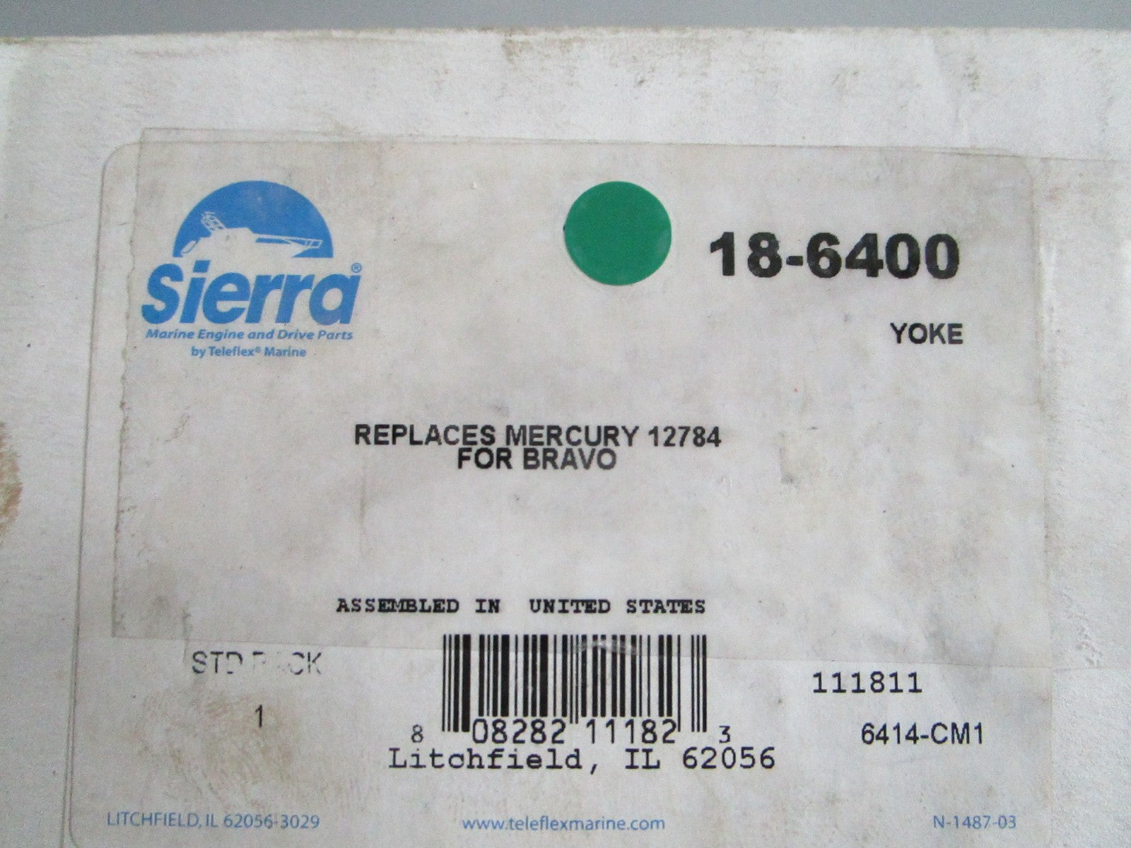 NEW 18-6400 Sierra Yoke Rep: 12784 Mercury 0820