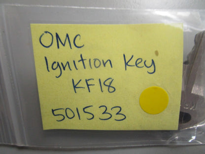 *NEW OEM* 0810 OMC Johnson Evinrude Ignition Key KF18 501533 0501533