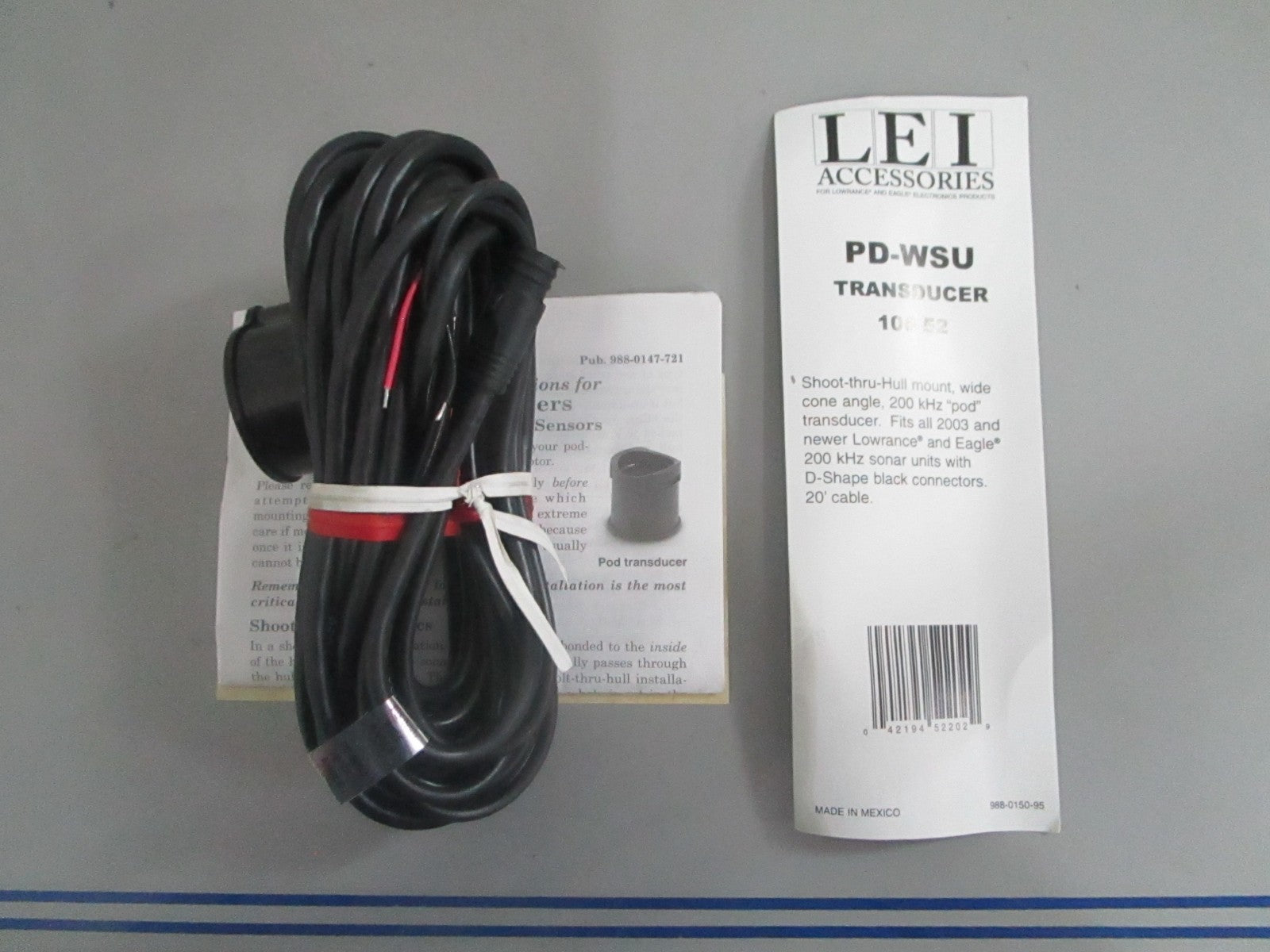 *NEW OEM* 0820 Lowrance LEI Transducer 106-52 PD-WSU