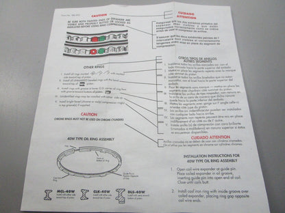 NEW 500-645 Replaces: 392331 Piston Ring Set 0810
