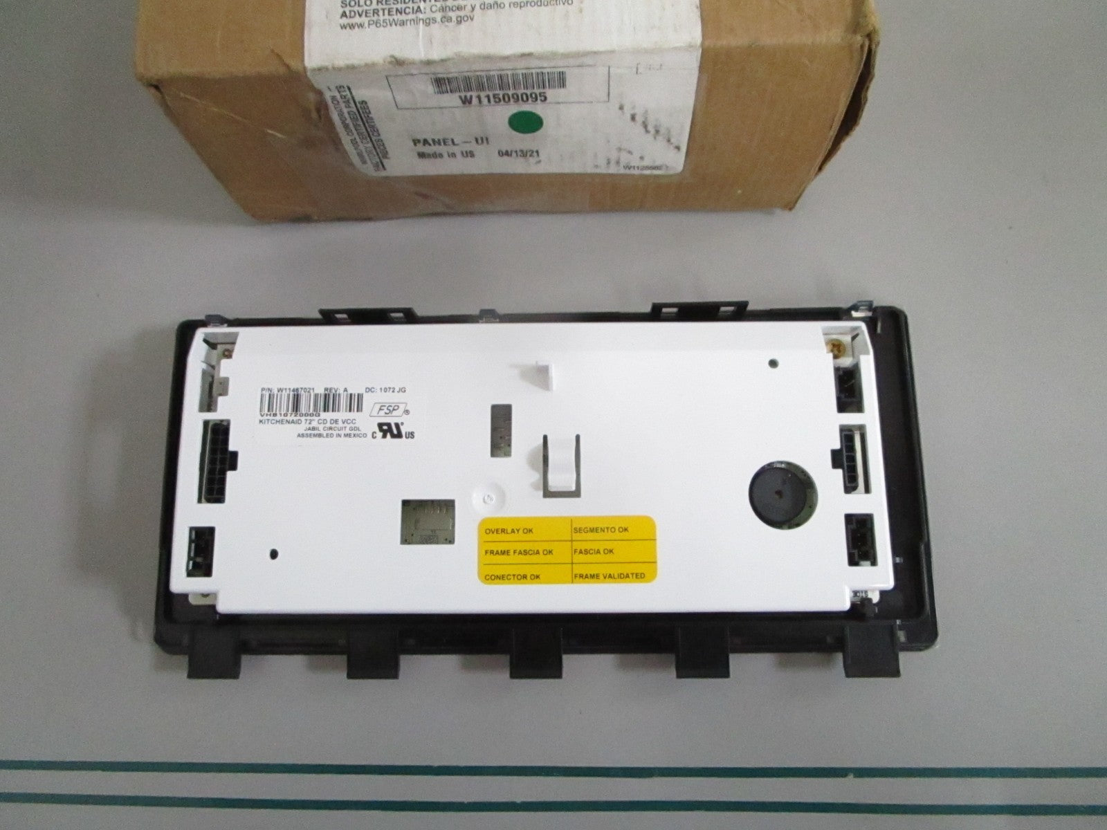 Whirlpool NEW OEM Refrigerator UI Control Panel W11509095 NOS Genuine Part 0820