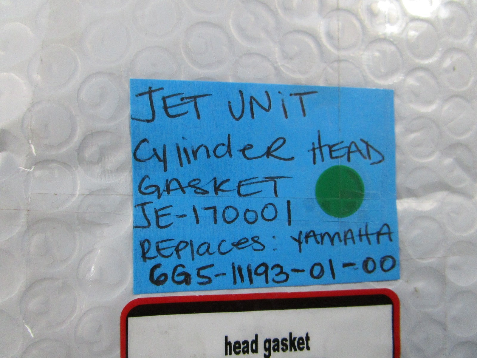 NEW JE-170001 Replaces: Yamaha 6G5-11193-01-0 Cylinder Head Gasket 0810