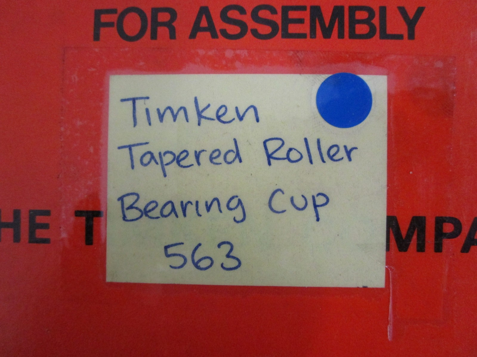 *NEW* 0820 Timken Tapered Roller Bearing Cup 563