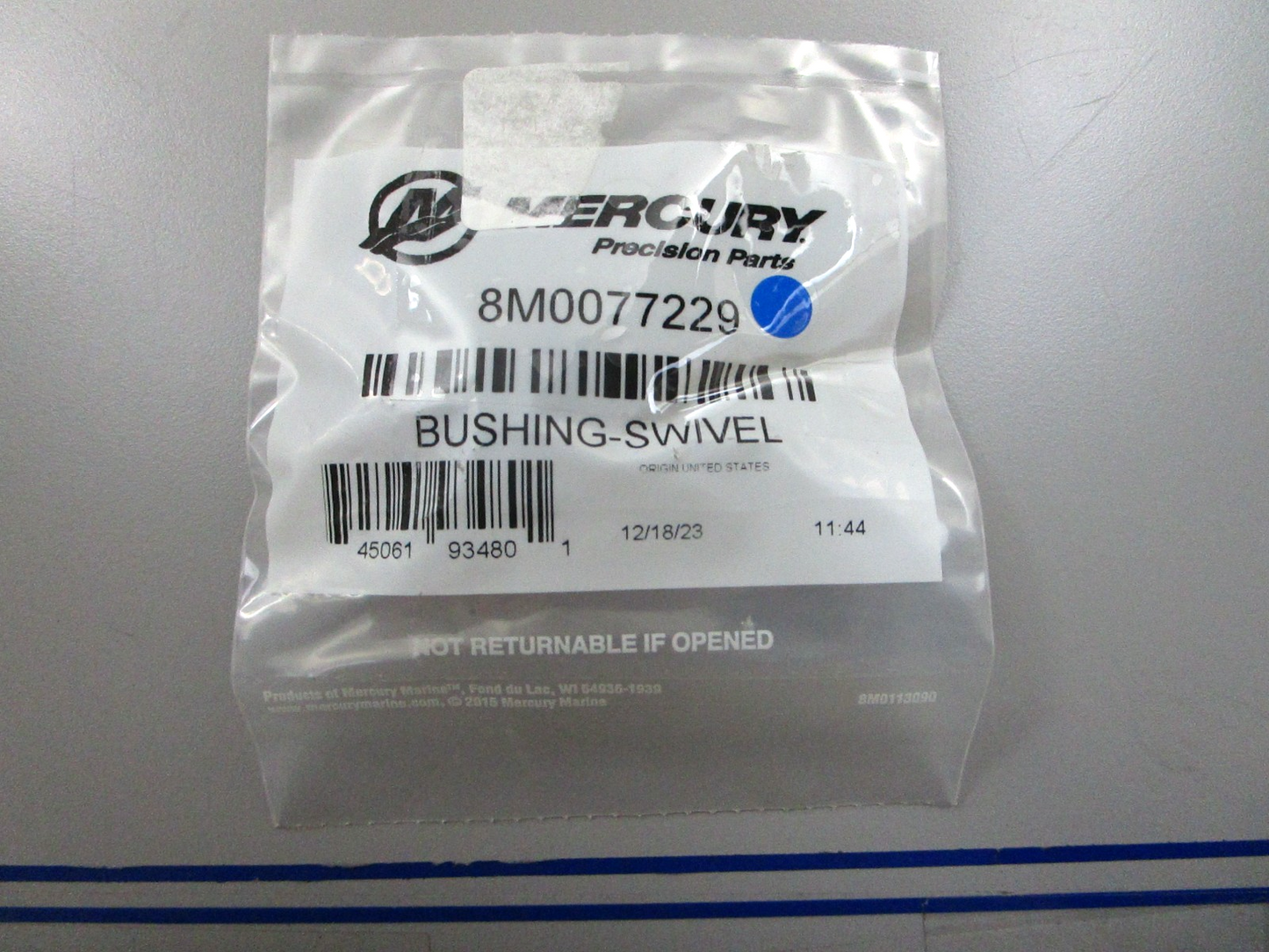 *NEW OEM* 0810 Mercury Quicksilver Swivel Bushing 8M0077229