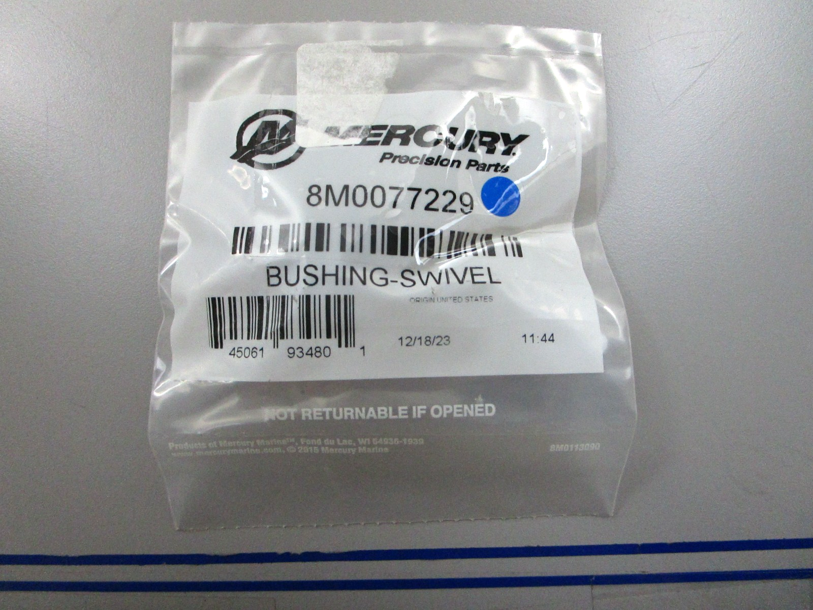 *NEW OEM* 0810 Mercury Quicksilver Swivel Bushing 8M0077229