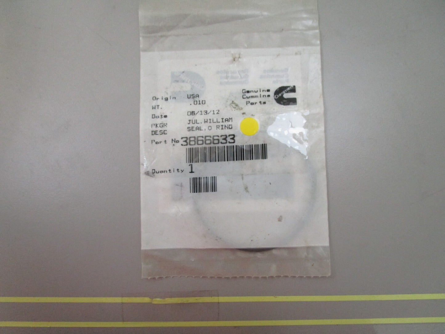 *NEW* 0810 Cummins O-Ring Seal 3866633