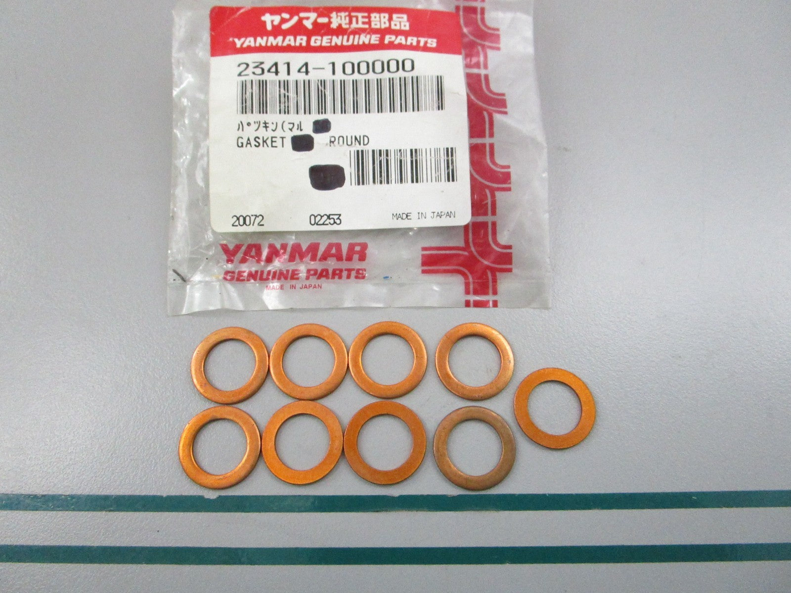 NEW OEM (LOT OF 9) 23414-100000 Yanmar Gasket 0810
